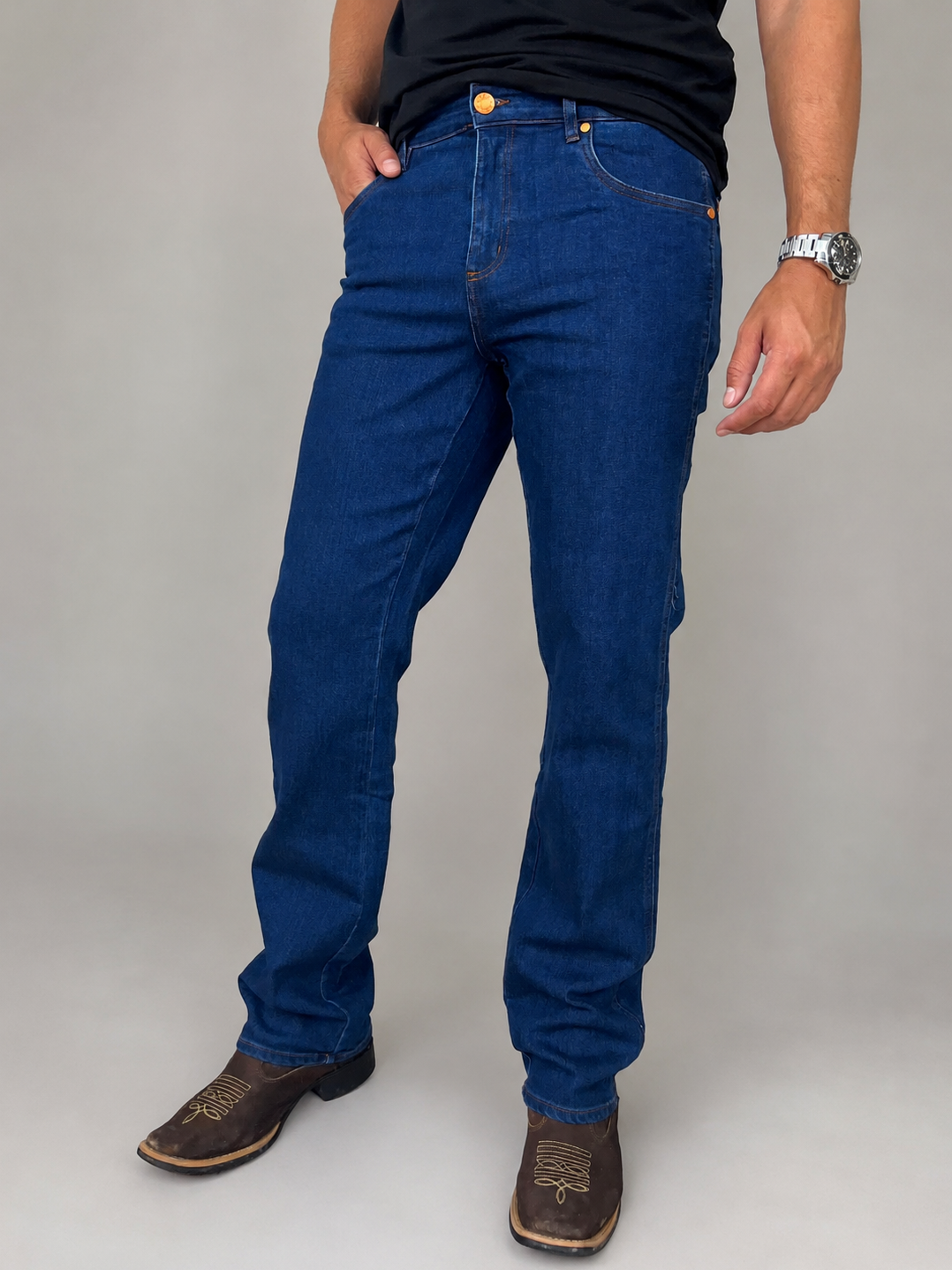 Calça Jeans Masculina Cowboy Cut com Lycra Tassa