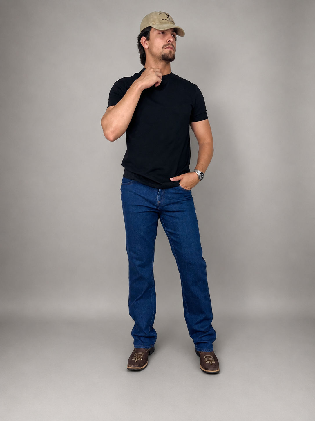 Calça Jeans Masculina Cowboy Cut com Lycra Tassa