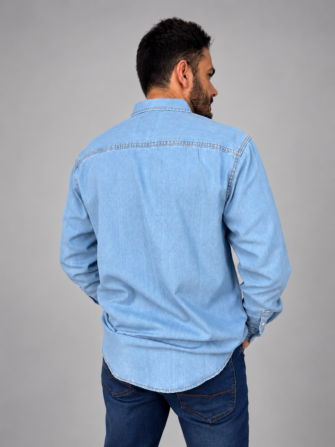 Camisa Jeans Masculina Regular Premium Vilejack Importada