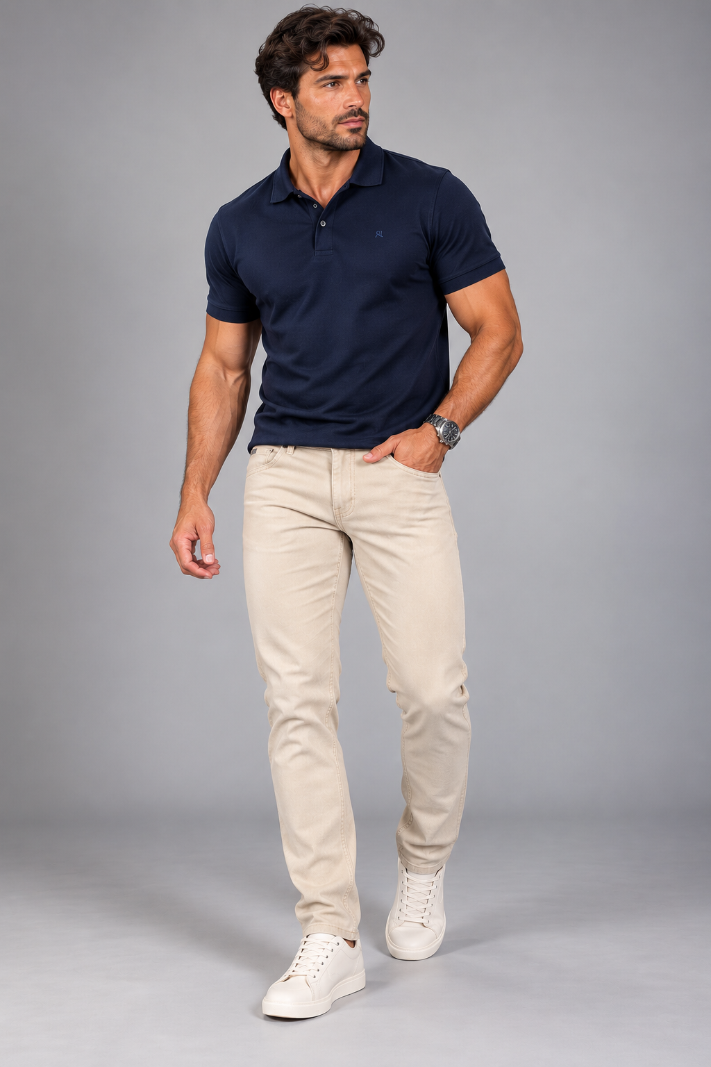 Calça Wrangler Sarja Com Elastano Slim Texas Premium