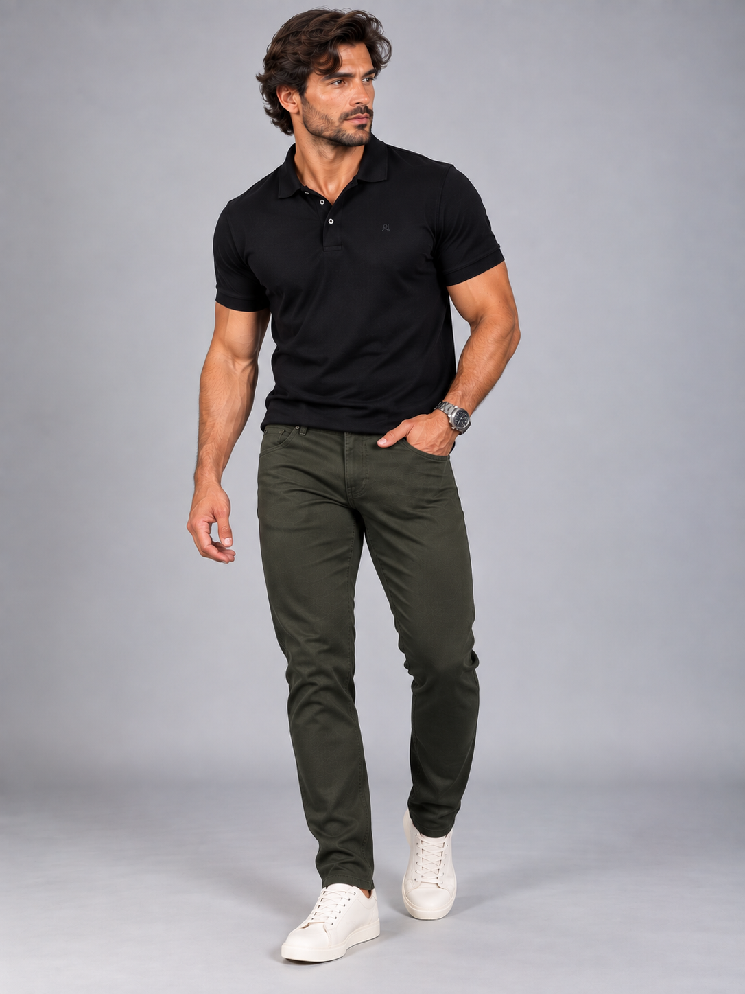 Calça Wrangler Sarja Com Elastano Slim Texas Premium