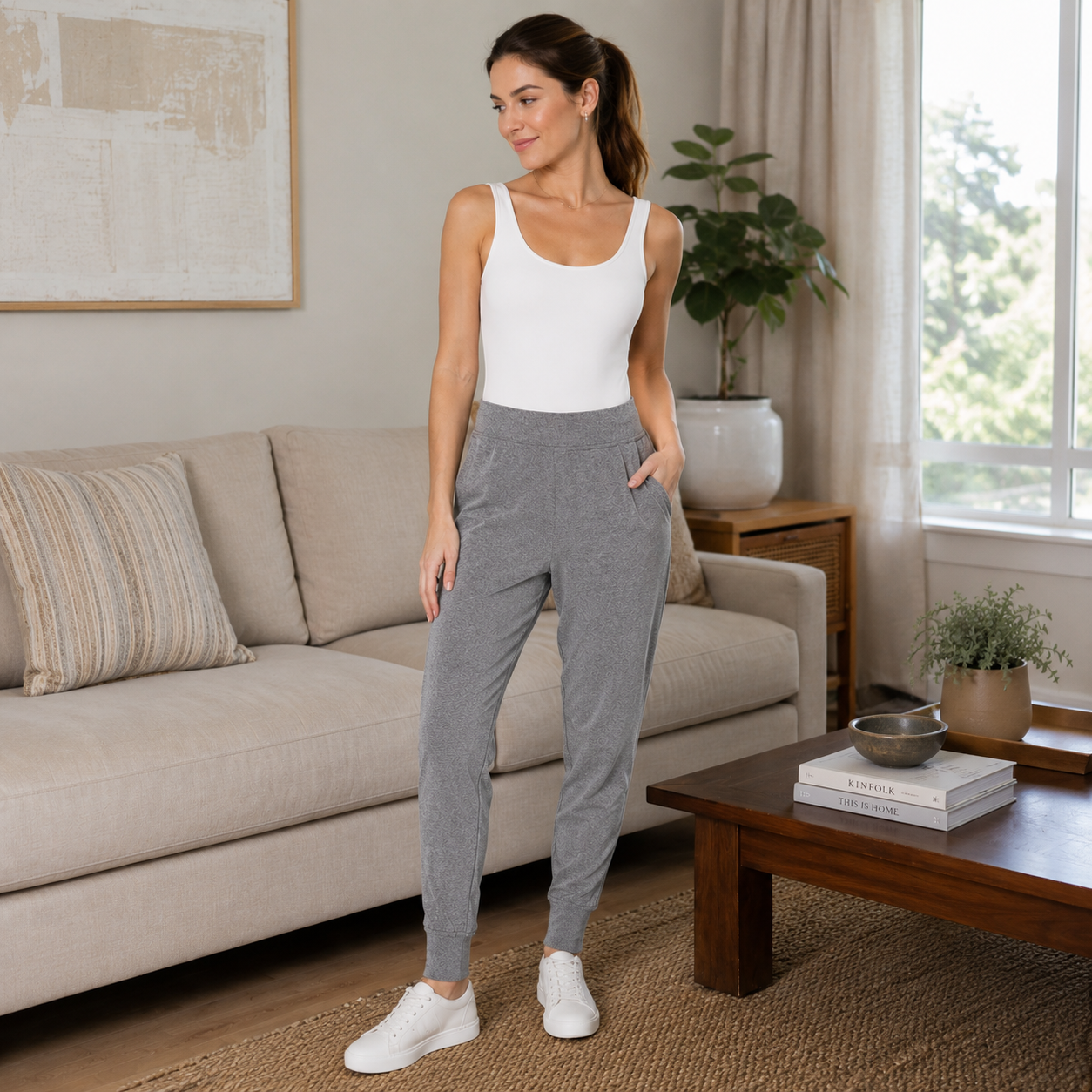 Calça Legging Feminina Jogger Relaxed No Nonsense