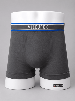 Kit Com 10 Cueca Boxer Masculina S/ Costura Poliamida Elastano Vilejack