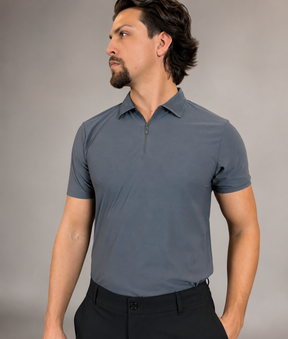 Camisa Polo Masculina Tecido Tech c/Zíper Verona