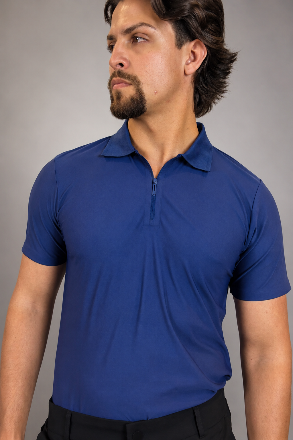 Camisa Polo Masculina Tecido Tech c/Zíper Verona