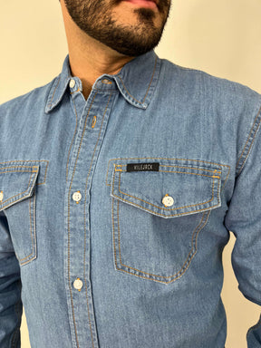 Camisa Jeans Masculina Regular Premium Vilejack Importada