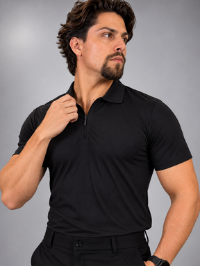 Camisa Polo Masculina Tecido Tech c/Zíper Verona