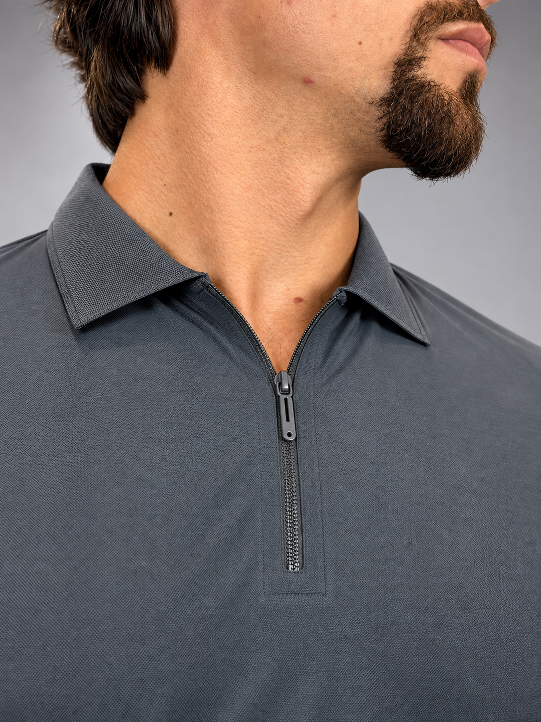 Camisa Polo Masculina Tecido Tech c/Zíper Verona