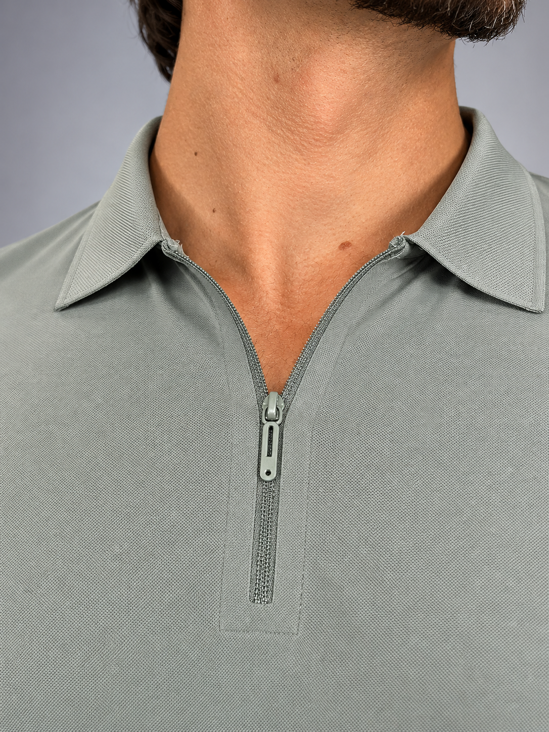 Camisa Polo Masculina Tecido Tech c/Zíper Verona