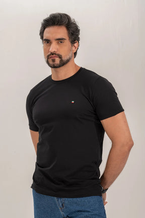 Camiseta Premium Algodão Egípcio com Logo Slim